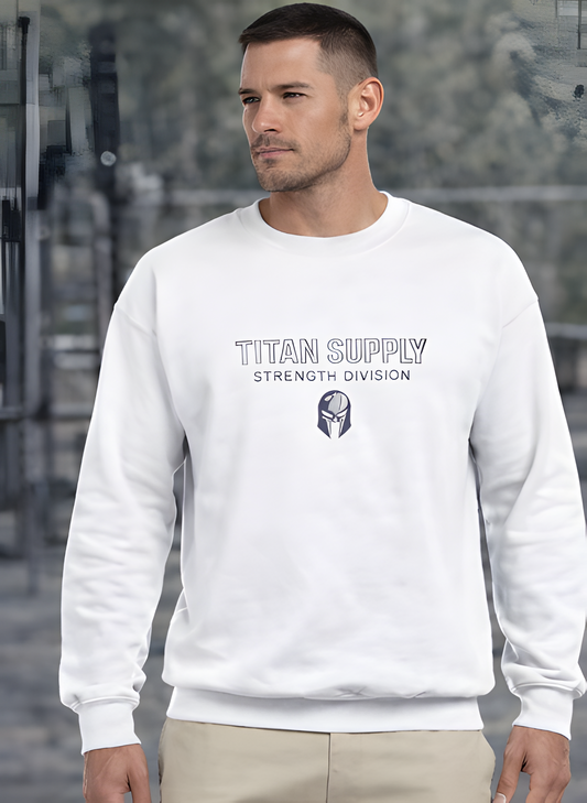 Titan Supply Classic Crewneck Sweatshirt – White