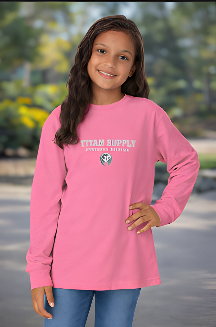 Kids Long Sleeve Crewneck T-Shirt | ComfortWash GDH275 | Titan Supply