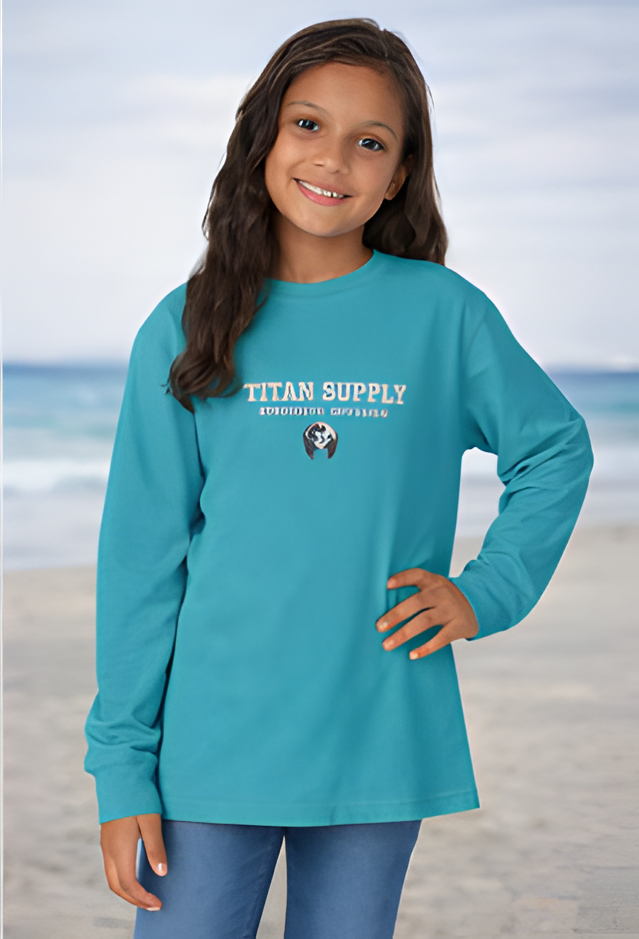 Kids Long Sleeve Crewneck T-Shirt | ComfortWash GDH275 | Titan Supply